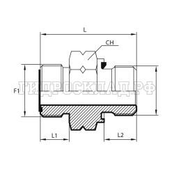 Адаптер ORFS(ш) 9/16" - Metric(ш) 14X1.5 Form E (Vitillo SPA)