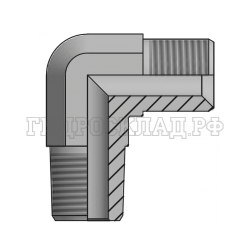 Адаптер 90° BSPT(ш) 1/4" - BSP(ш) 1/4" (Vitillo SPA)