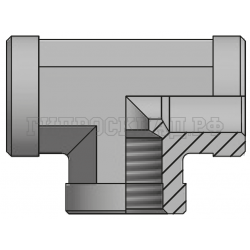 Адаптер тройник NPT(F) 1/4" (Vitillo SPA)