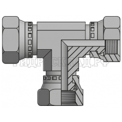 Адаптер тройник BSP(г) 3/8" - BSP(г) 3/8"  - BSP(г) 3/8" (Vitillo SPA)