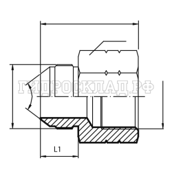 Адаптер  JIC(ш) 1/2" - NPT(F) 1/8" (Vitillo SPA)