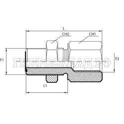 Адаптер ORFS(ш) 11/16" - BSPP(F) 1/4" проходной (Vitillo SPA)