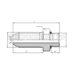 Адаптер JIC(ш) 3/4" - BSPP(ш) 3/8" проходной Form E (Vitillo SPA)