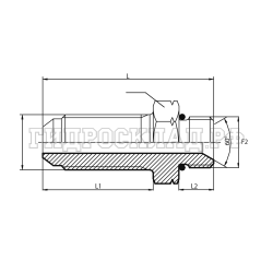 Адаптер JIC(ш) 1/2" - DKM(ш) 14X1.5 проходной (Vitillo SPA)