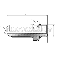 Адаптер JIC(ш) 9/16" - Metric(ш) 14X1.5 проходной Form E (Vitillo SPA)