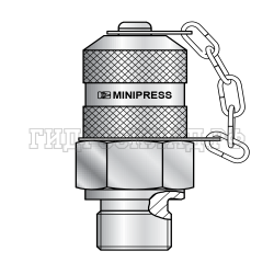 Точка контроля давления M16x2 - BSPP(ш) 1.1/4" - мет.колп.с цеп. O-Ring type В (Minipress)