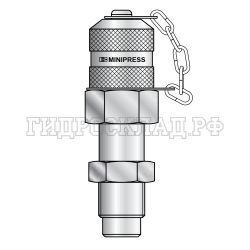 Точка контроля давления M12.65x1.5 -  M12.65x1.5 - мет.колп.с цеп.  проходной (Minipress)