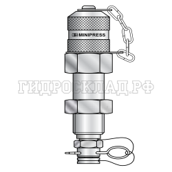 Точка контроля давления M16x2 - Plug-in (мет.колп.с цеп.) проходной (Minipress)
