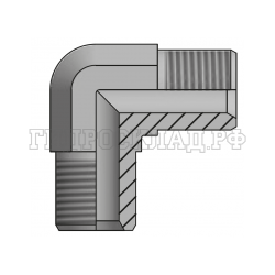 Адаптер 90° BSP(ш) 1/2" - BSP(ш) 1/2" INOX (Vitillo SPA)