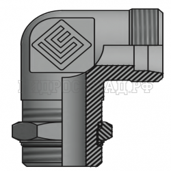 Адаптер ТС 90° P=10 16x1.5 - Metric 14x1.5(ш) o.r.+ контргайка (RASTELLI  RACCORDI s.r.l.)