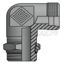 Адаптер ТС 90° P=12 18x1.5 - BSPP 3/8"(ш) контргайка (RASTELLI  RACCORDI s.r.l.)