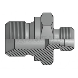 Адаптер ТС P= 8 14x1.5 - BSPP 3/8"(ш) SV 60° (RASTELLI  RACCORDI s.r.l.)