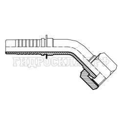 Фитинг ORFS (г) 1.3/16" DN=16 (45°) (Китай)