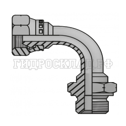 Адаптер 90° DK(г) 20X1.5 - DK(ш) 20X1.5 (Китай)