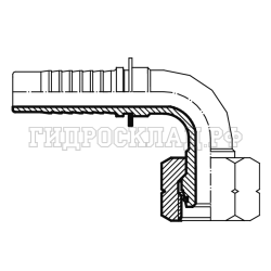 Фитинг DKOL (г) 12x1.0 DN=06 (90°) S17 (Китай)