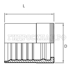 Муфта обжимная Interlock 4SH/R13/R15 DN=20 (Китай)