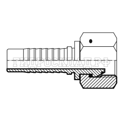 Фитинг BSP (г) 2" DN=50 (0°) (thrust-wire nut) S70 (Китай)