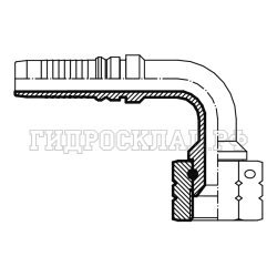 Фитинг JIC (г) 1.5/16” DN=25 (90°) InterLock (Китай)