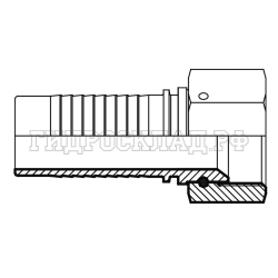 Фитинг JIC (г) 2.1/2" DN=50 (0°) (thrust-wire nut) S75 (Китай)