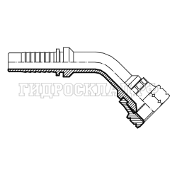 Фитинг JIC (г) 3/4" DN=10 (45°) S24 (Китай)