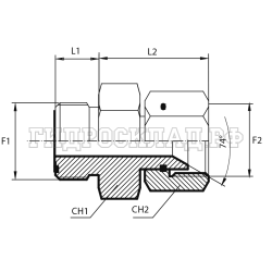 Адаптер ORFS(ш) 13/16" - JIC(г) 3/4" (Vitillo SPA)