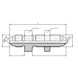 Адаптер JIC(ш) 3/4" - JIC(ш) 3/4" проходной (Китай)