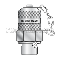 Точка контроля давления M16x2 - BSPP(ш) 3/4" - мет.колп.с цеп. O-Ring type C (Китай)