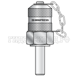 Точка контроля давления M16x2 - Pipe P= 8  (мет.колп.с цеп.) (Китай)
