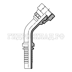 Фитинг DK (г) M10х1 DN=06 (45) S14 (Китай)