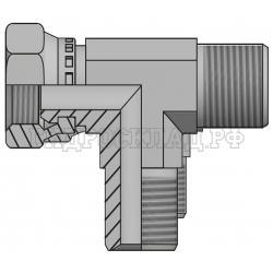 Адаптер тройник BSP(ш) 1/2" - BSP(ш) 1/2"  - BSP(г) 1/2" (Китай)