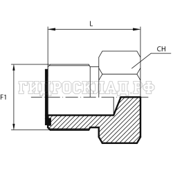 Заглушка ORFS(ш) 13/16" (Китай)