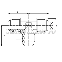 Адаптер тройник  JIC(ш) 3/4" (Китай)