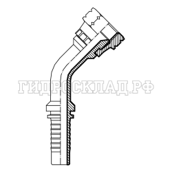 Фитинг DKI (г) М16х1.5 DN=08 (45) S19 (Китай)