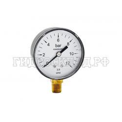 Манометр 0-12 бар R1/4 62.5мм (радиальный) (Китай)