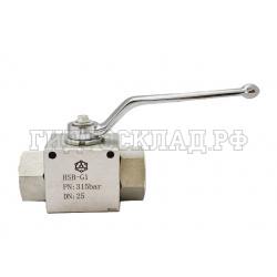 Кран гидравлический шаровый 2-х ходовой BSP 1" (Китай)