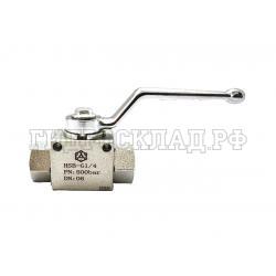 Кран гидравлический шаровый 2-х ходовой BSP 1/4" (Китай)