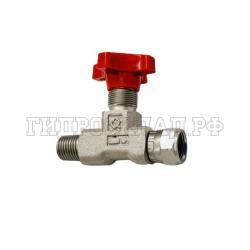 Кран для манометра G1/4"-R1/4"(ш) 180° (Китай)