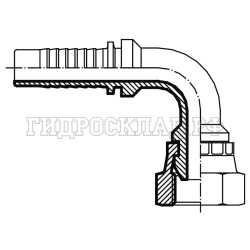 Фитинг BSP (г) 1/4" DN=06 (90°) S19 (Китай)