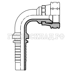 Фитинг DKI (г) М33х2 DN=20 (90) (Китай)