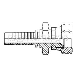 Фитинг JIC (г) 7/8" DN=16 (0°) double exagon (Китай)