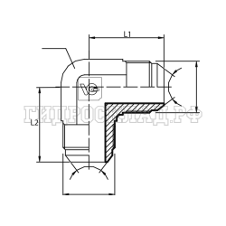 Адаптер 90° JIC(ш) 3/4" - JIC(ш) 3/4" (Китай)