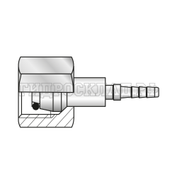 Фитинг DKOL(г) M18x1.5 Ду=4мм (0°) с муфтой (Китай)