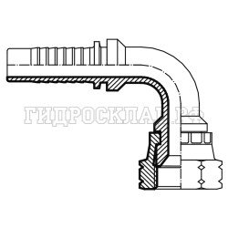 Фитинг JIC (г) 1/2" DN=08 (90°) (Китай)