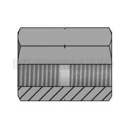 Адаптер Metric(F) 22X1.5 - Metric(F) 22X1.5 L=40 (муфта) (Китай)