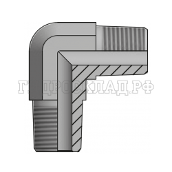 Адаптер 90° DK(ш) 22X1.5 - DK(ш) 22X1.5 (Китай)