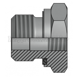 Адаптер BSPP(ш) 1/4" - BSP(F) 1/2" Form E (Китай)