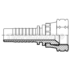 Фитинг JIC (г) 3/4" DN=06 (0°) (Китай)