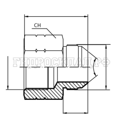 Адаптер  JIC(г) 3/4" - JIC(ш)  9/16" Tipe Y (Китай)