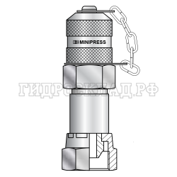 Точка контроля давления M16x2 - BSP(г) 1/4" - пласт.колп. (Minipress)