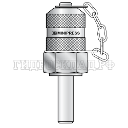 Точка контроля давления M16x2 - Pipe P= 6  (мет.колп.с цеп.) (Minipress)